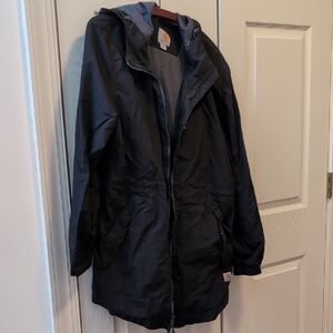 Carhartt Black Raincoat with Hood